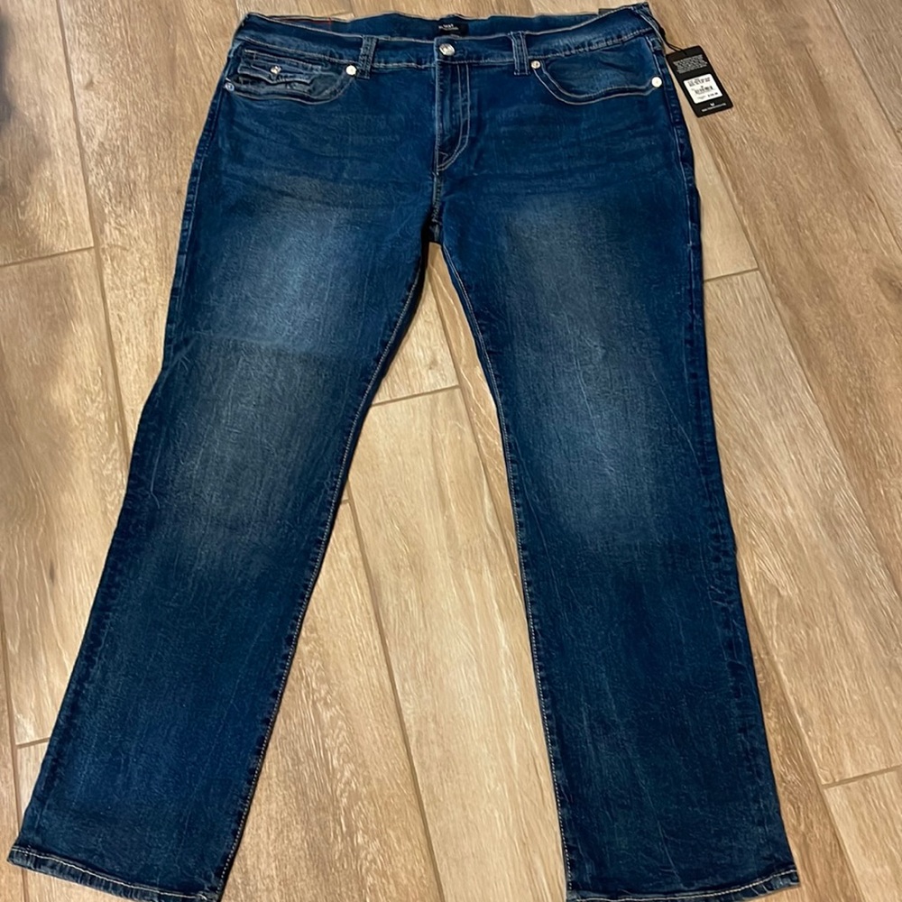 True Religion 42 Ricky Relaxed Straight Jeans SIZE 42